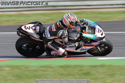 2008-05-11 Monza 0327 Superbike - Warm Up - Max Biaggi - Ducati 1098 RS 08
